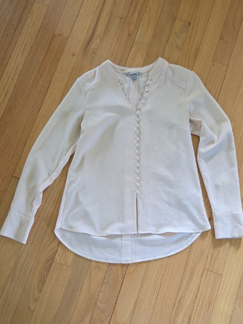 H&M Cream Button-Front Blouse